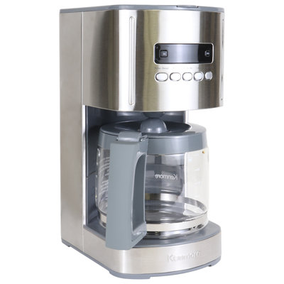 Kenmore 12 Cup Programmable Coffee Maker, Stainless Steel, with Reusable Filter