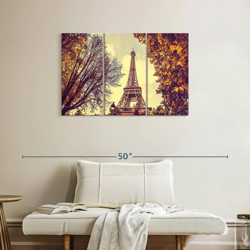 Tour Eiffel Sebbie en automne, H 24 po x l 38 po