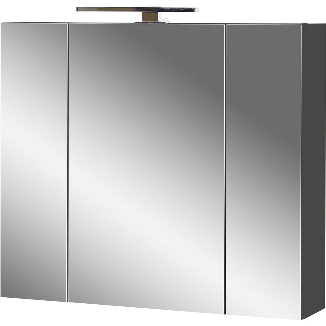 76 cm x 21 cm Spiegelschrank Alonza mit LED-Beleuchtung