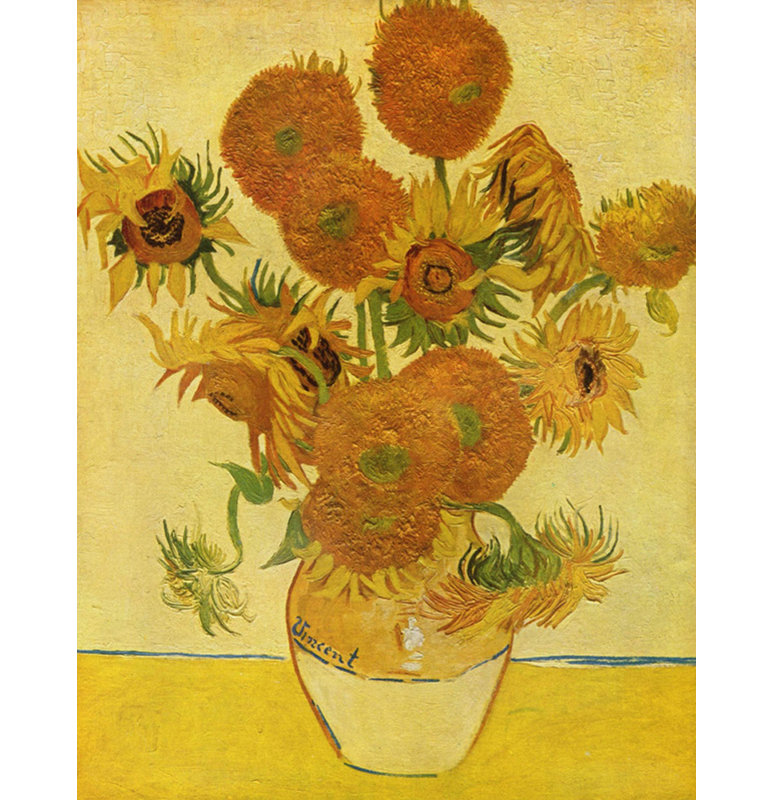 Tournesols sur or, 1888 MCG-LF4, H 24 po x l 19 po