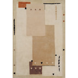 Silva Wool Abstract Area Rug in Naturel