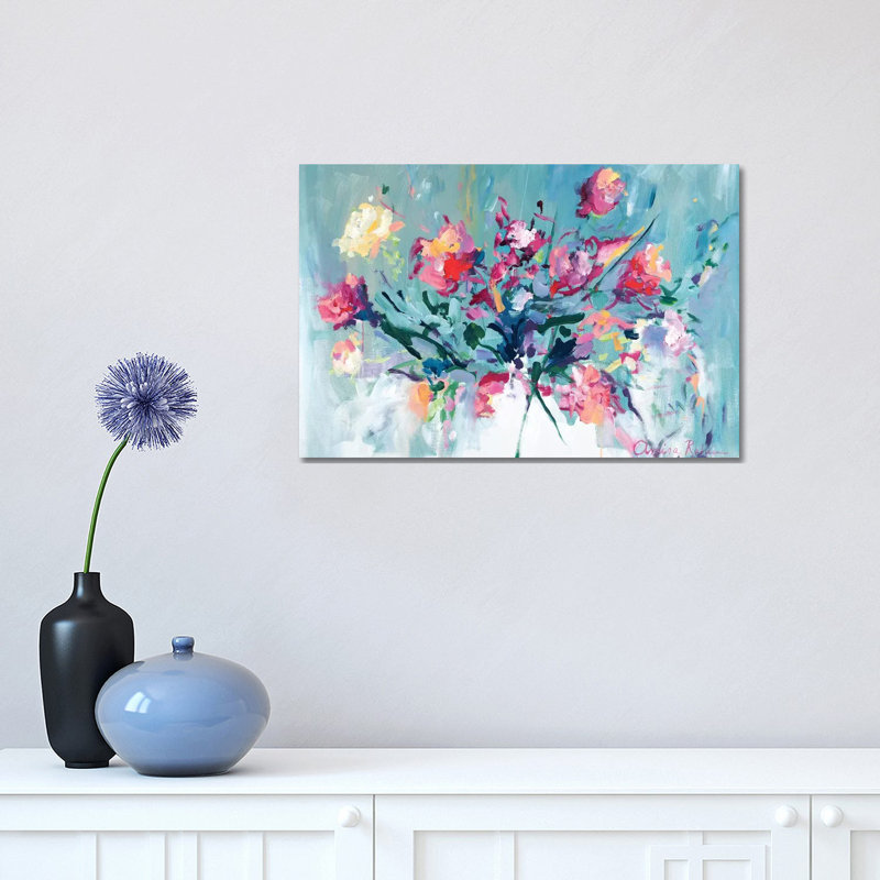 Courage To Bloom by Amira Rahim - Wrapped Canvas Painting, 30.48 cm H x 45.72 cm W