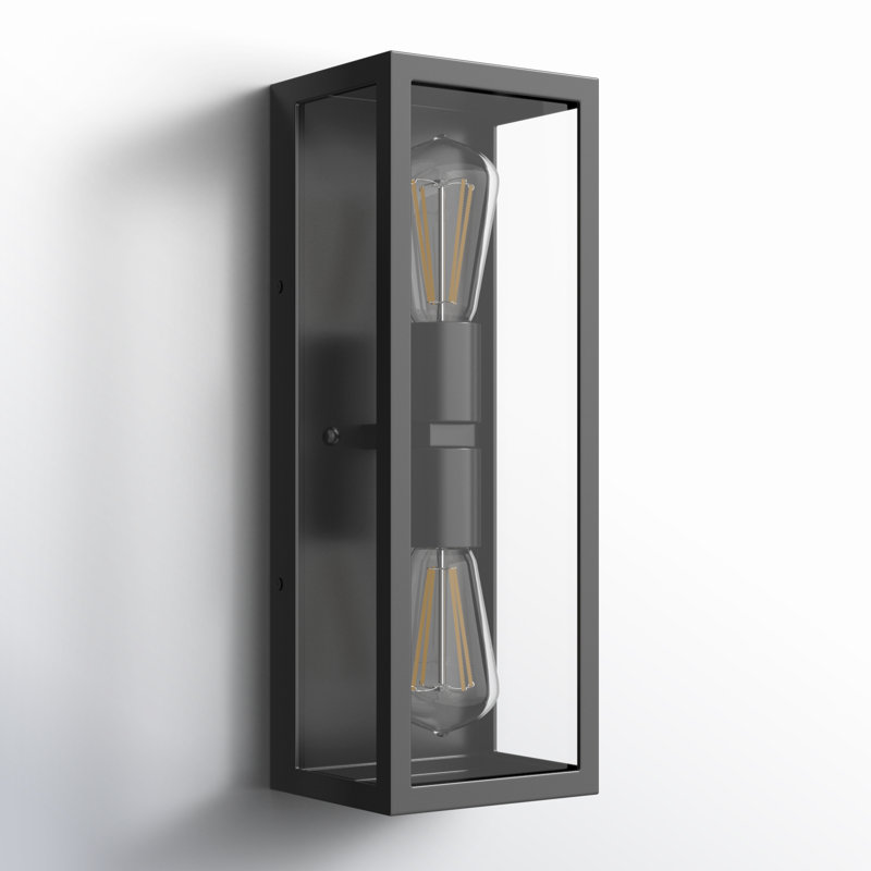 Jarrow 5.12" W 2-Light Outdoor Wall Sconce with Dusk to Dawn Sensor