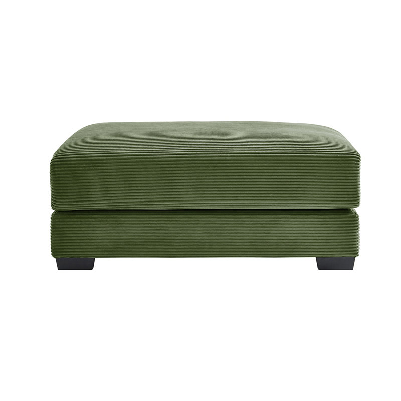 28 repose-pieds en velours côtelé - vert, Vert