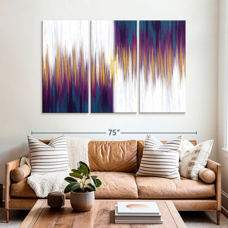 Avery Opposite Paint Drips, 42" H x 65" W