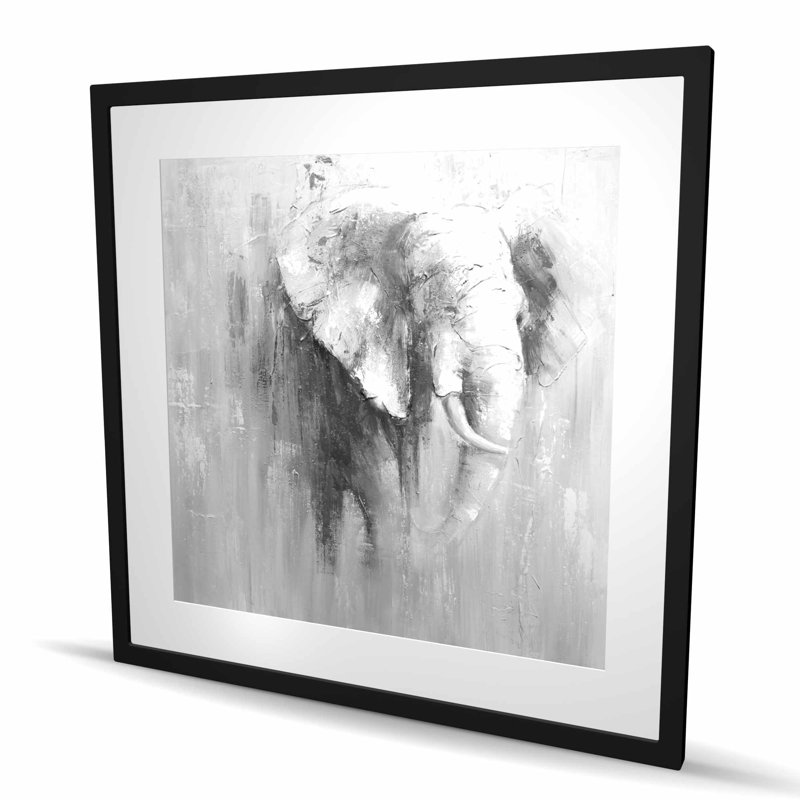 Impression abstraite abstraite en niveaux de gris | Décoration intérieure, H 36 po x l 36 po, Noir