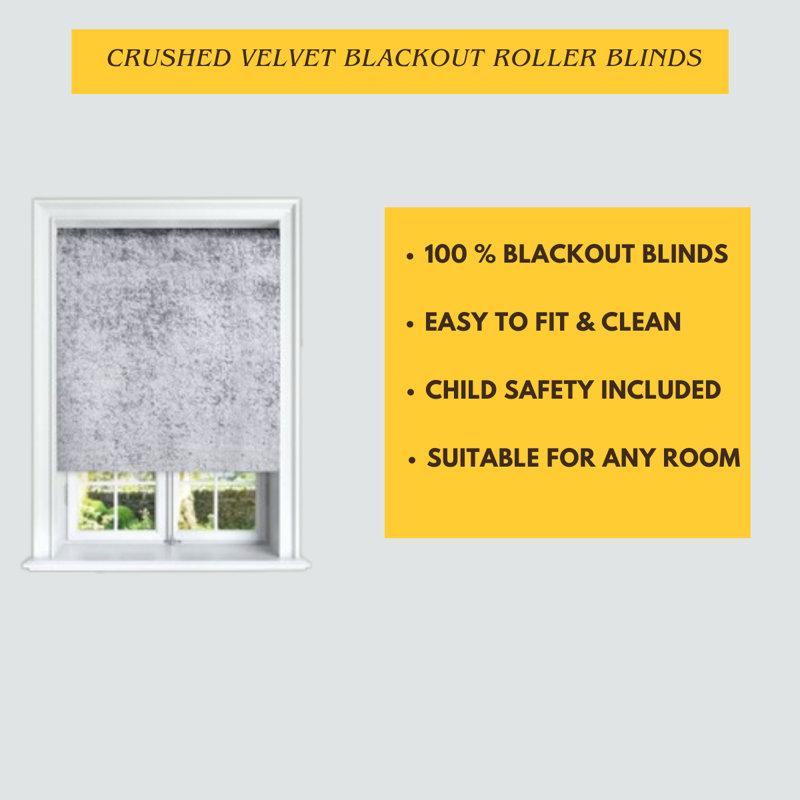 Roller Blind, 180cm W x 165cm L, Grey