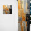 Rideau obscurcissant à motif abstrait collage doré - 1 panneau-107832073