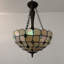 Luminaires suspendus Spinks Tiffany en verre coloré or et ampoules DEL incluses l 16 po x P 16 po x H 60 po