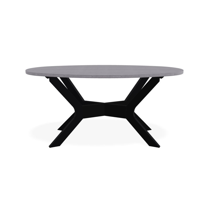 Table basse d'extérieur 24 po x 42 po, Gris / Noir, Polymère de qualité marine