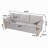 3 Seater Polyester Blend Sofa