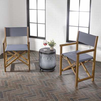 Zaniya Folding Director Chair with Cushions by Hokku Designs