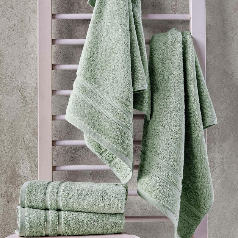 18 Piece Bath Towels Set for Bathroom Original Turkish Cotton Soft, Absorbent and Premium 6 Bath Towels, 6 Hand Towels, 6 Washcloths
