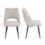Chaises en métal à haute résilience en mousse de style moderne et minimaliste idéales pour la cuisine et la salle à manger beige