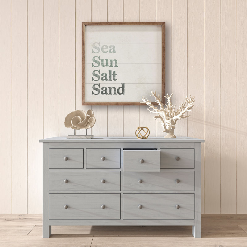 Mer soleil sel sable, H 12 po x l 12 po