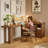 L-shaped Solid Wood Desk-1810726516
