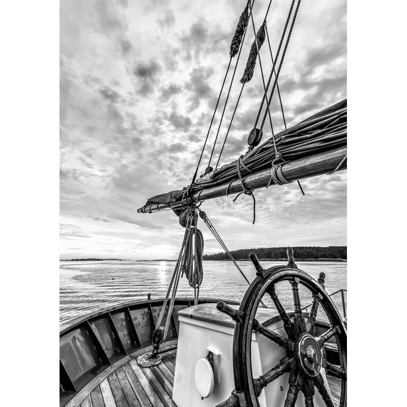 Monochrome Serenity - Photographie sur toile tendue, H 16 po x l 12 po x P 1 po