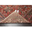 Tapis de zone en laine rouge 7 pi x 10 pi à main one-of-kind noué la orangy Stetsonville