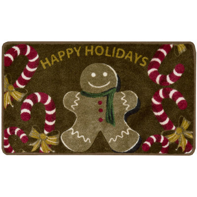 Tapis vert / rouge Bernville Gingerbread Man