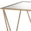 Table de bout en miroir et champagne