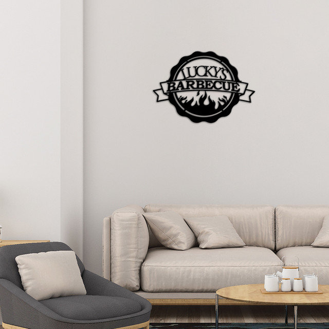 Cemal Water Resistant Steel Text & Numbers Wall Decor