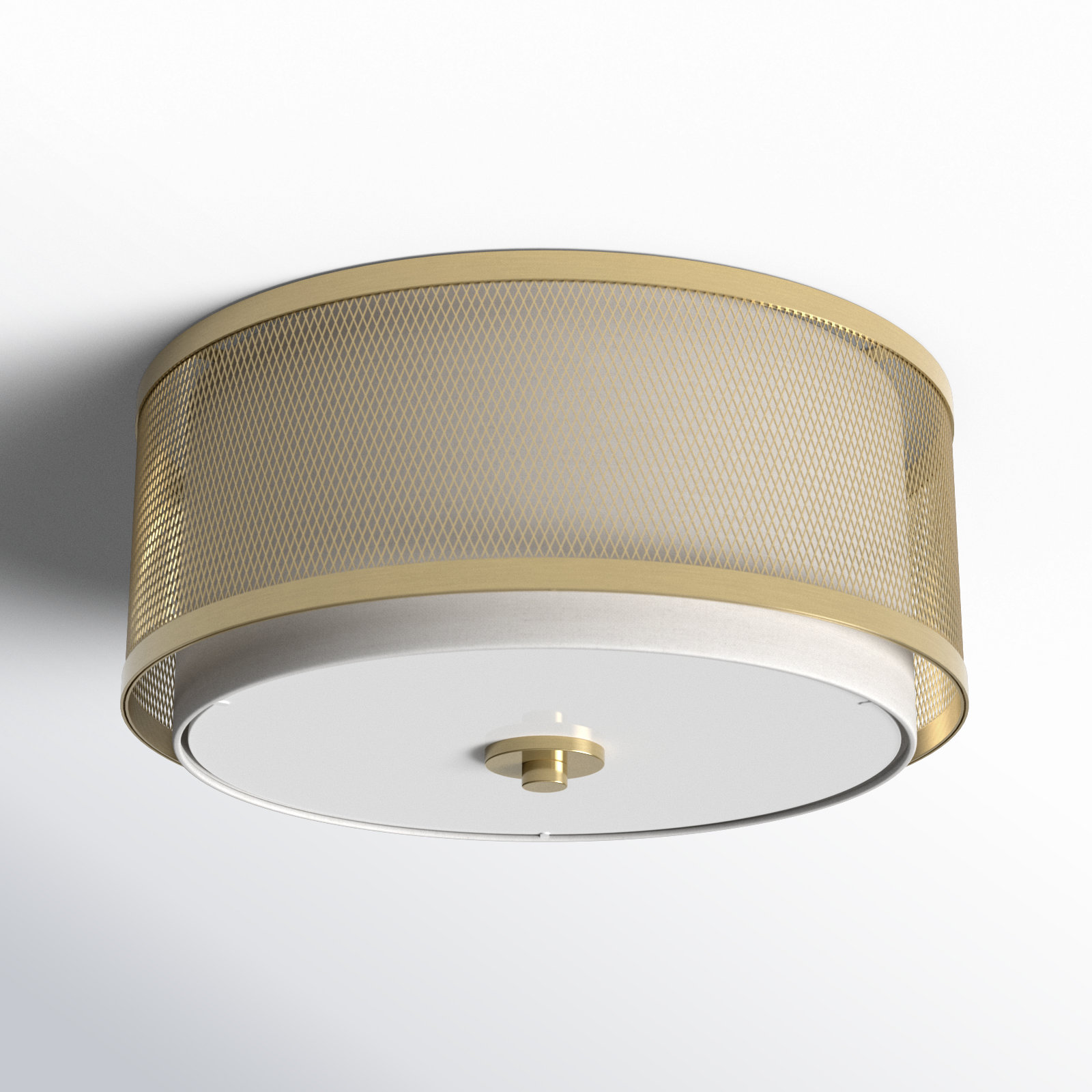 Brett 3 Light Fabric Flush Mount
