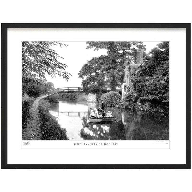Send, Tannery Bridge 1909 by Francis Frith - Single Picture Frame Print, 28cm H x 36cm W x 2.3cm D