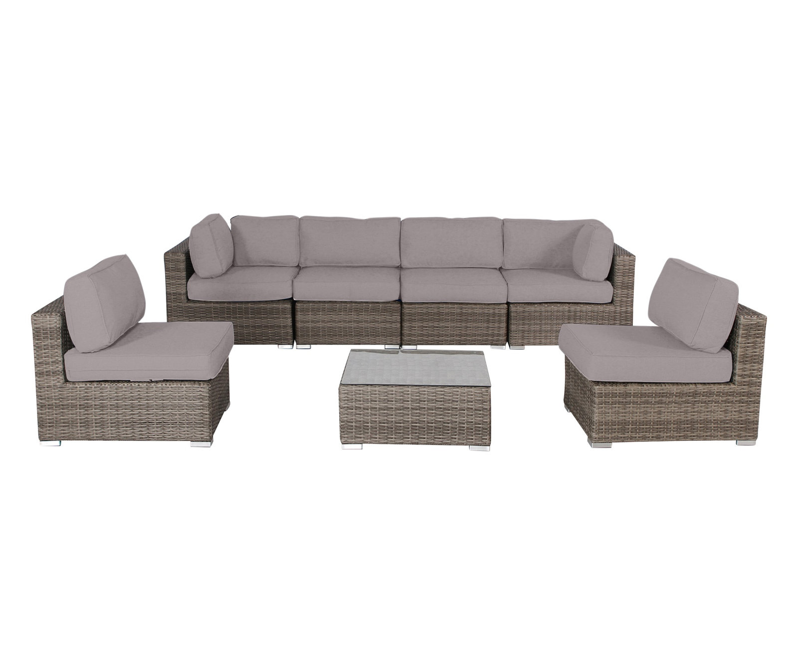 Tonioni 6-Person Sunbrella® Patio Seating Group, Sunbrella® Taupe