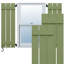 Volets en composite à trois planches EnduraCore l 17 1/8 po x H 55 po, vert mousse (par paire - quincaillerie non incluse)-134546064