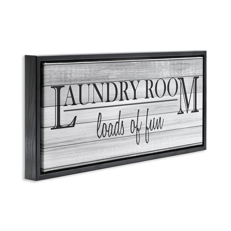 «Fun Laundry Room» par Kimberly Allen, H 11 po x l 25 po, Cadre flottant noir de jais
