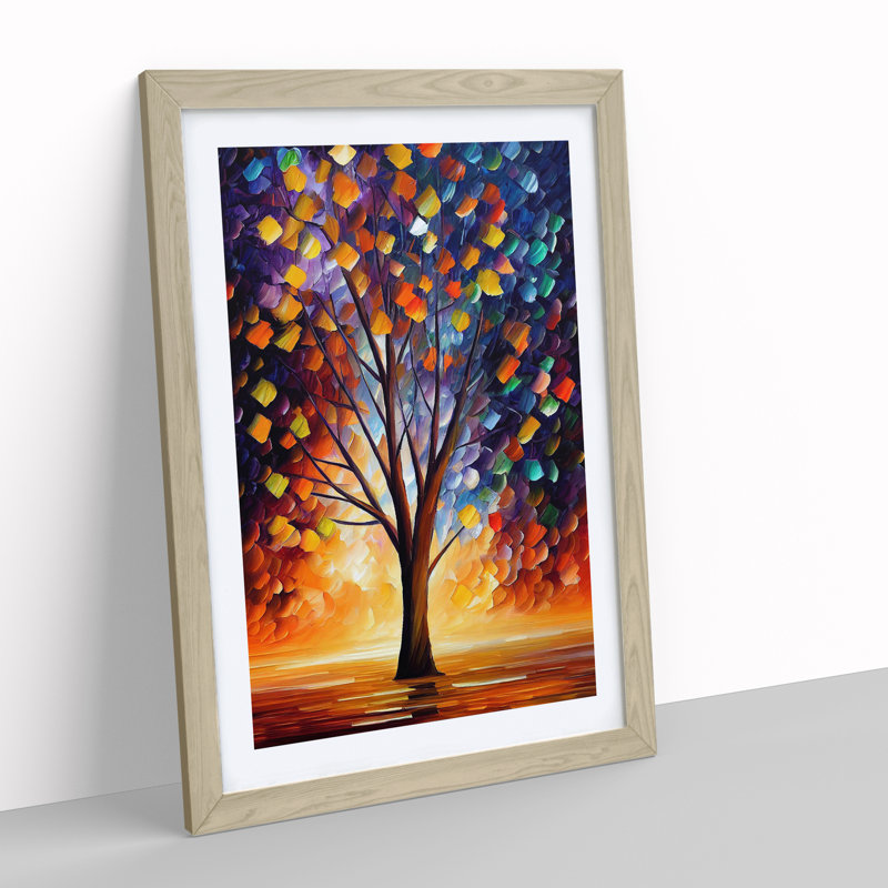 Portrait Of A Tree No.4 - Print, Oak Framed, White, 64cm H x 46cm W x 2cm D