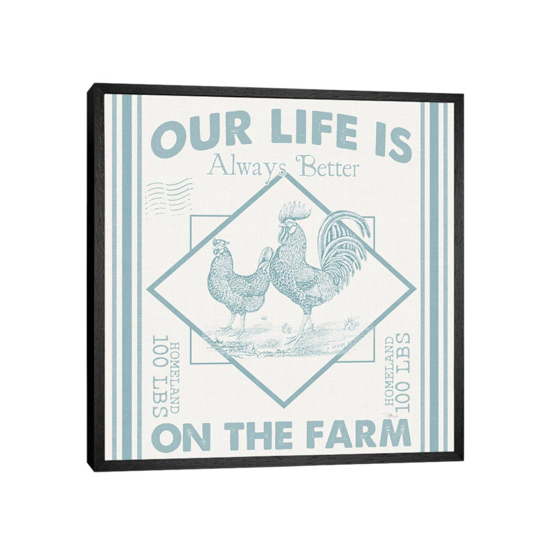 Vintage Farmhouse III - Print on Canvas, 66.04cm H x 66.04cm W x 3.81cm D, Black Floater Framed