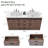 Chimira 60" Farmhouse Double Sink Bathroom Vanity with 2 Drawers & Doors,Brown-101339865