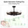 Caiden Chandelier Ceiling Fan with Remote & DC Motor (Bulb Not Included)