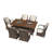 Cadeja 6 - Person Wicker Patio Dining Set with Rectangular Table , Cushions Included-1548315379