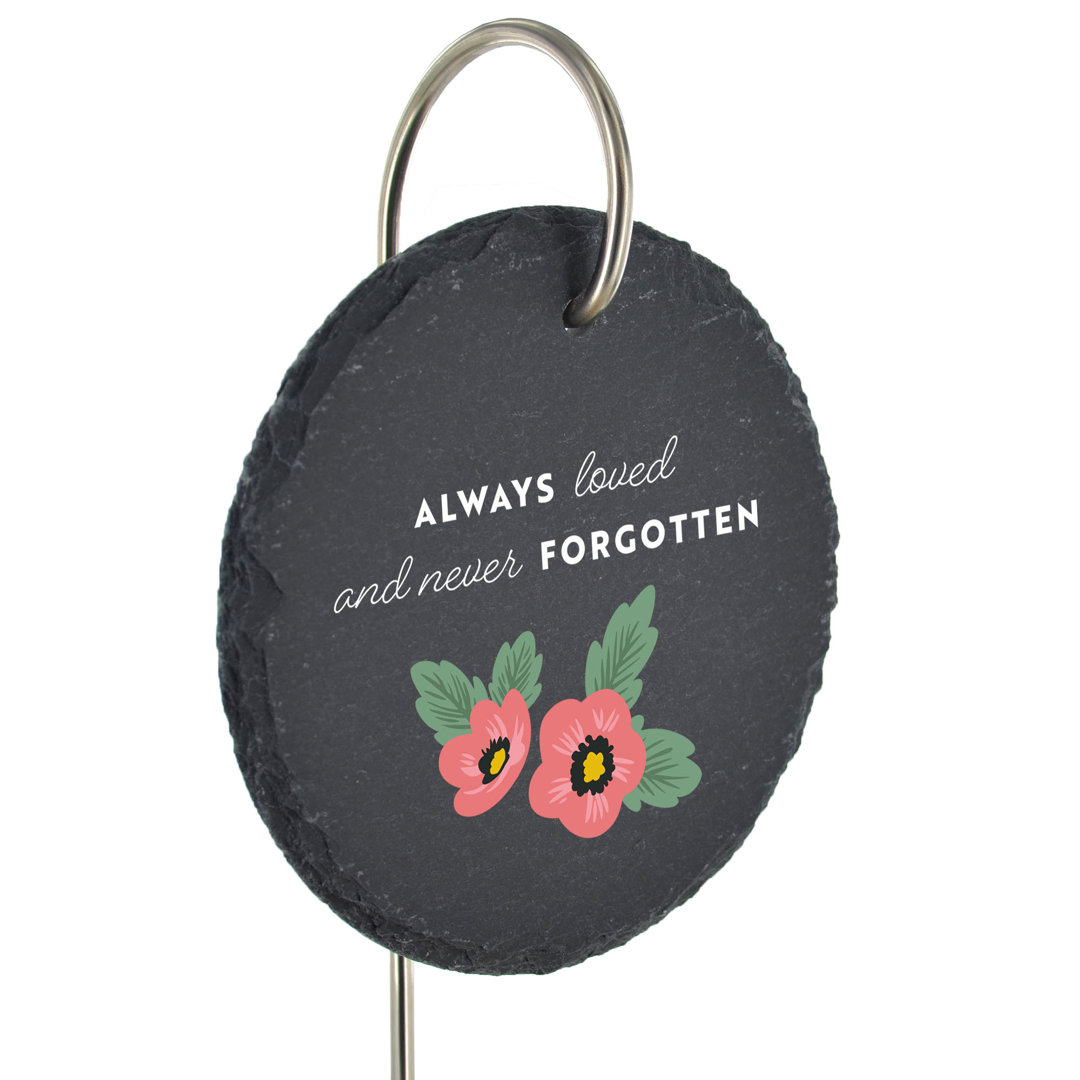 Bodiker Waterproof Slate Circle Grave Marker People Memorial Plaque