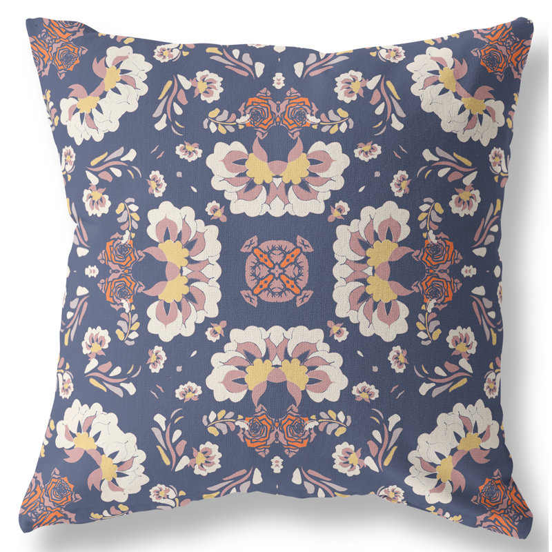  Housse de coussin Divine, 18 po x 18 po, Bleu / blanc