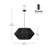 Terra 1-Light Matte Black Natural Twine Chandelier