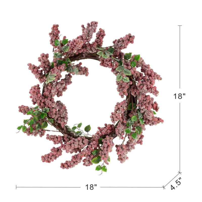 Couronne de baies givrées rouges intemporelles