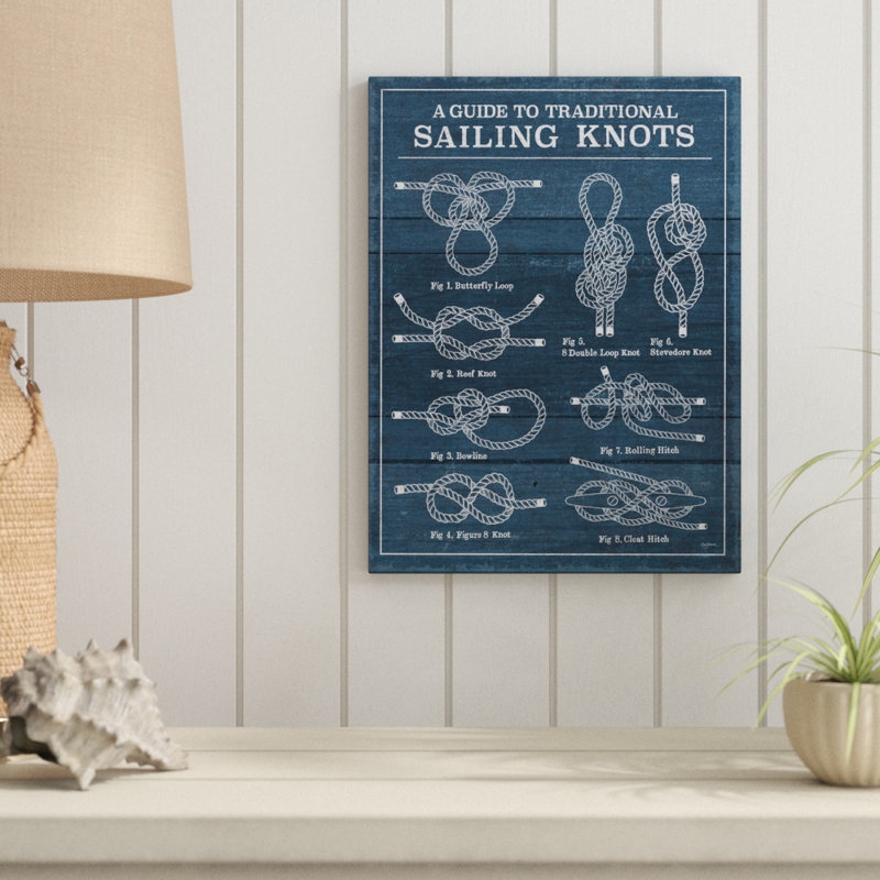 «Sailing Knots I», impression, Toile tendue, H 16 po x l 12 po x P 0,75 po