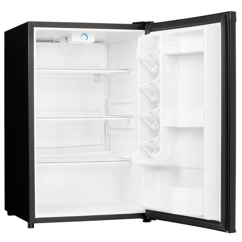 Compact Black Energy Star Freestanding Refrigerator with Reversible Door