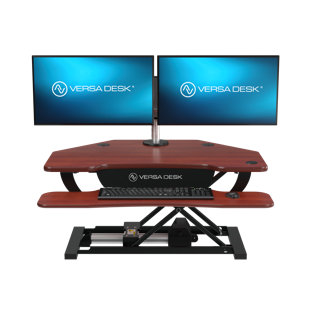 Convertisseur de bureau électrique de coin 36 "VersaDesk PowerPro avec port de charge USB