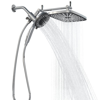 Modern Raincan Rectangle Shower System For Bathroom,Rain Shower Head With Handheld Spray, Shower Faucet Set