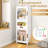 Rolling Vertical Drawer Storage Cabinet With Lid, Wheels, Stackable Slim Organizer For Bathroom, Laundry, Or Small Apartment