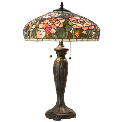 26" High Tiffany Peony Table Lamp