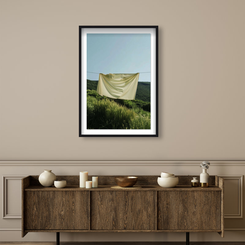 Floating Cotton I Print by Oliver Gal, 55.5"H x 37.5"W, Black Shadowbox