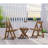HIPS Material Outdoor Bistro Set Foldable Small Table And Chair Set With 2 Chairs And Rectangular Table