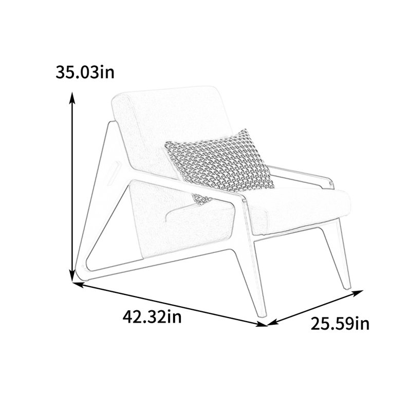 Méridienne large de 25,59 po Erlwine