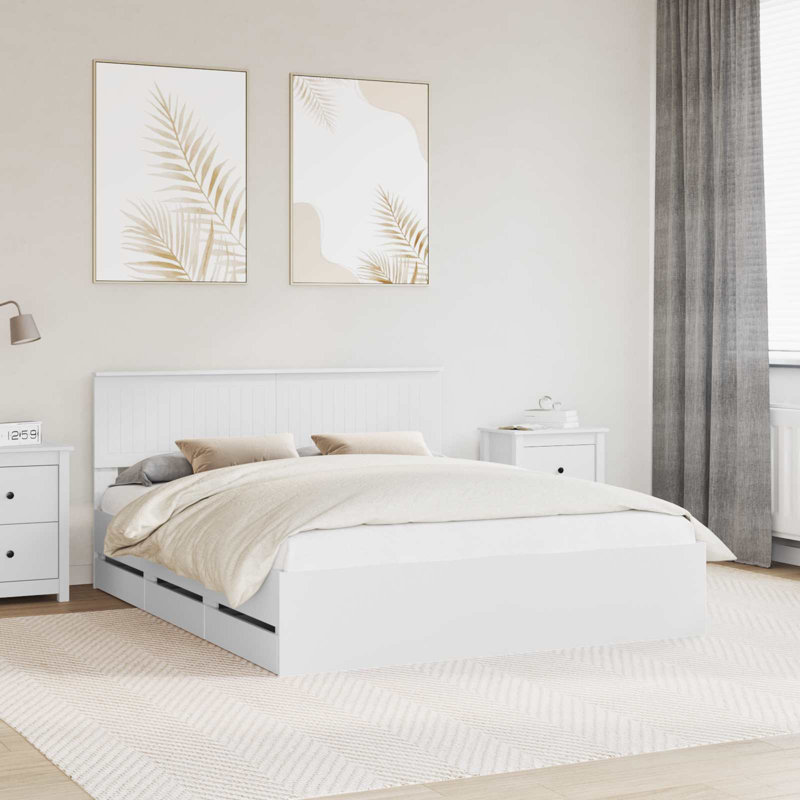 Bed, White, European Kingsize (160 x 200 cm)