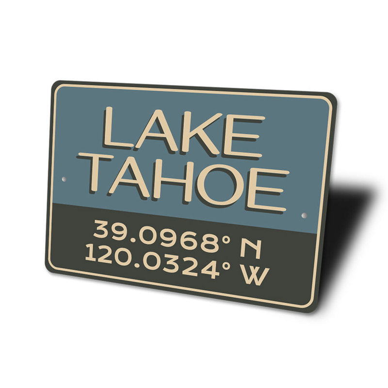 Plaque en aluminium Lake Tahoe, H 12 po x l 18 po x P 0,06 po
